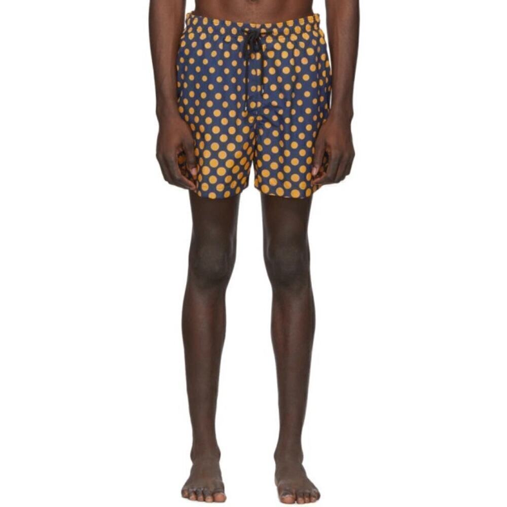 Solid & Striped Navy Orange Ombre Polka Dot The Classic Swim Trunks Size XXL